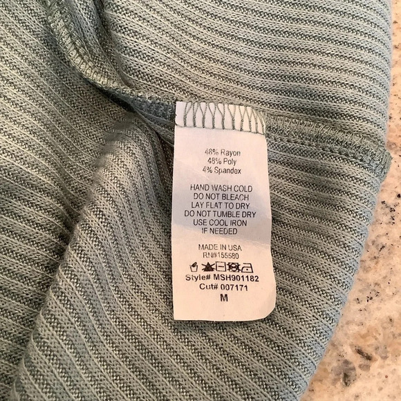 Maronie Sage Green Ribbed Cardigan Open Front NWT Size Medium - Picture 5 of 7